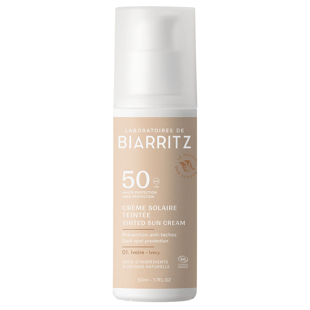 Tonad solkräm för ansiktet SPF50 Ivory 50ml