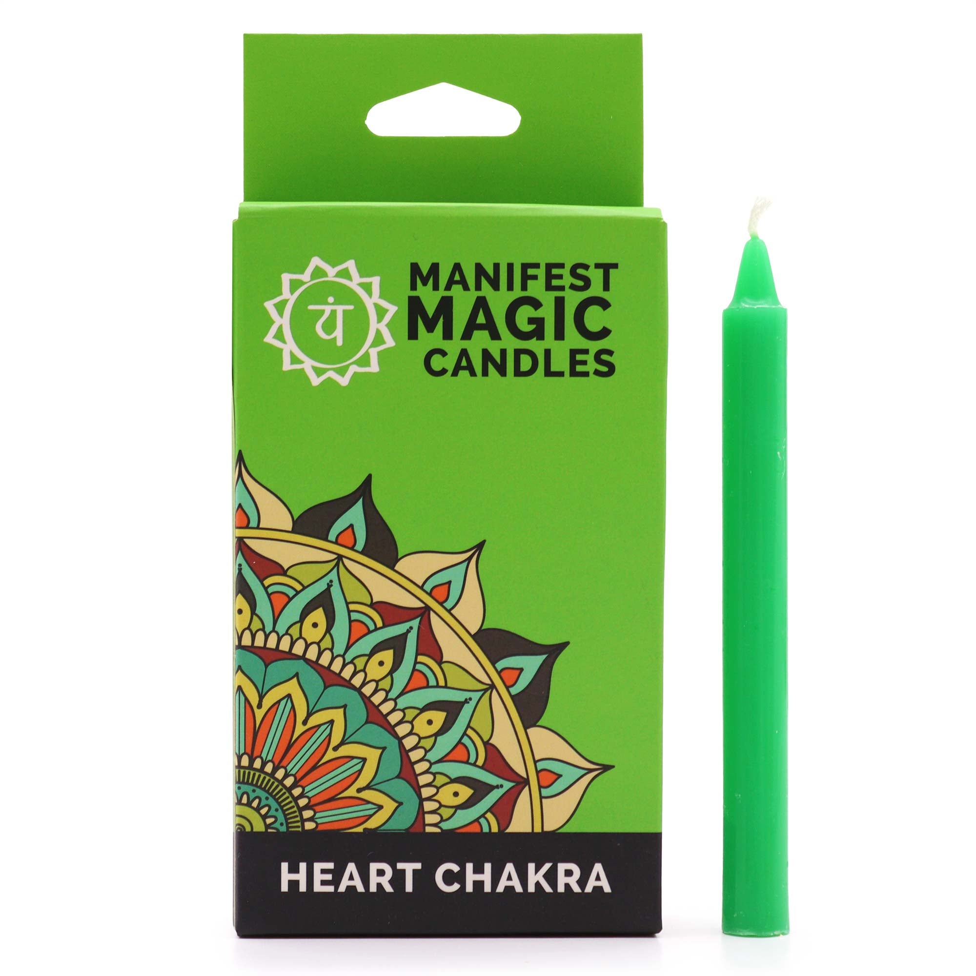 Manifest Magic Candles Green-Heart Chakr