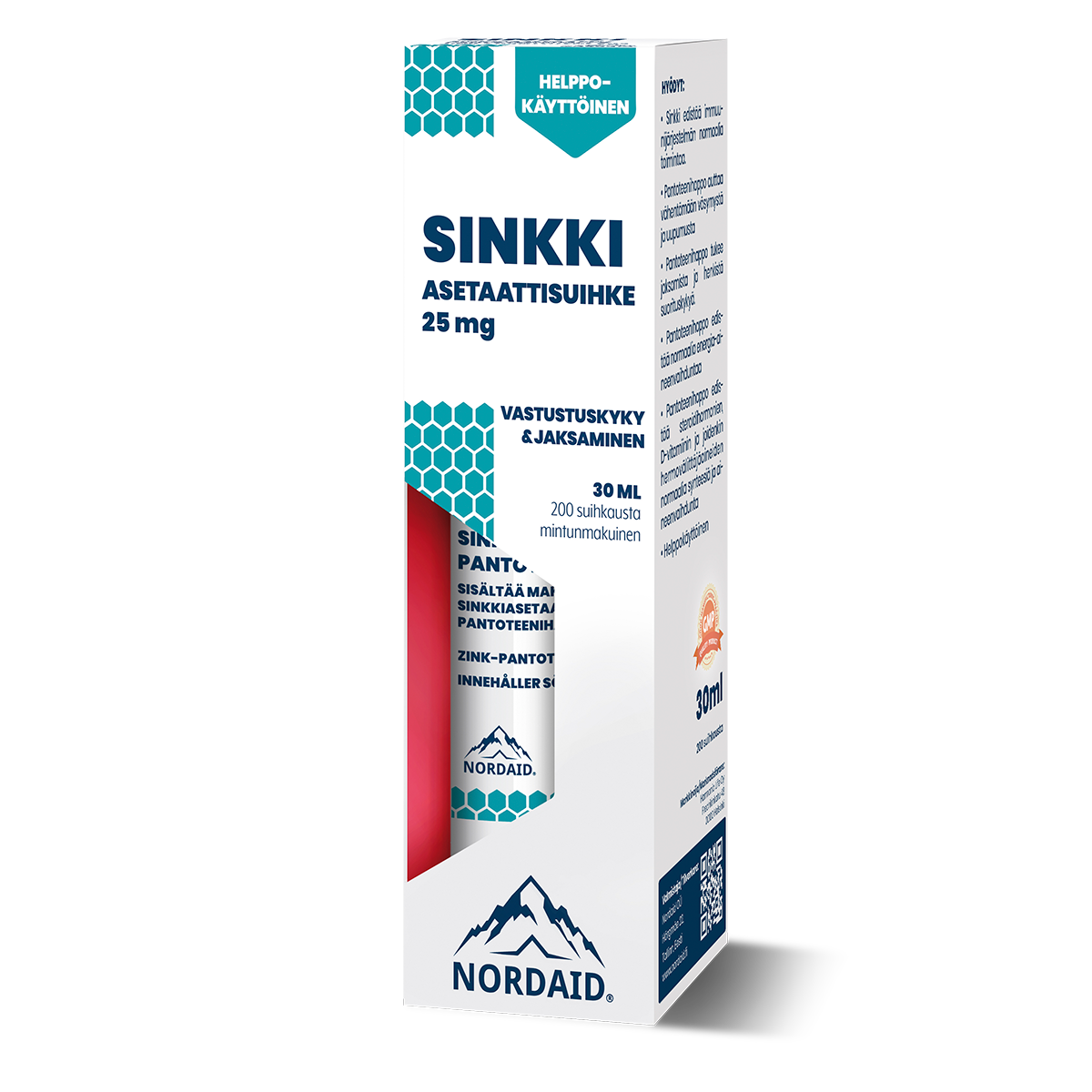 Nordaid Sinkkiasetaattisuihke 30ml