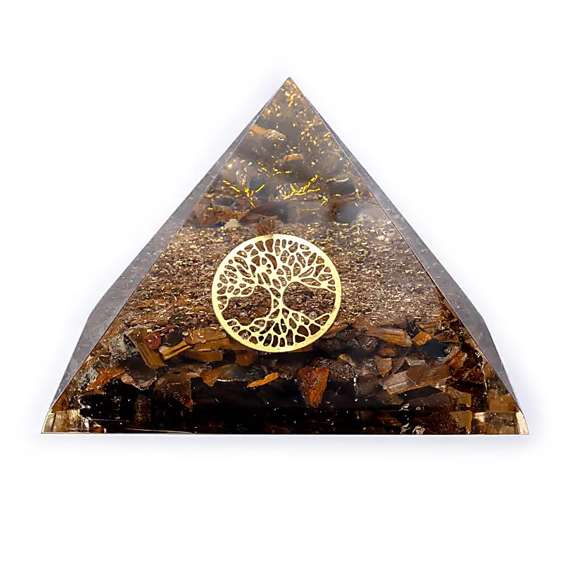 Orgoniittipyramidi Tiikerinsilmä 7x6cm