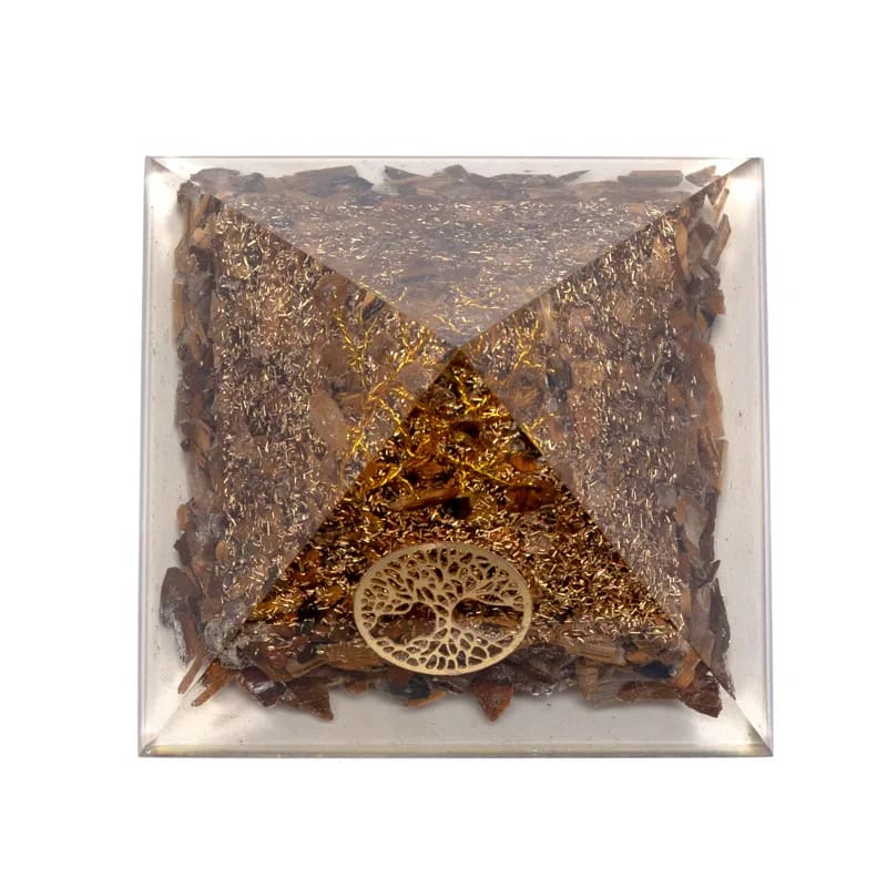 Orgoniittipyramidi Tiikerinsilmä 7x6cm
