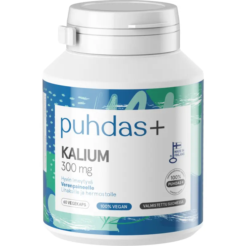 puhdas+ Kalium 300mg 60kps.