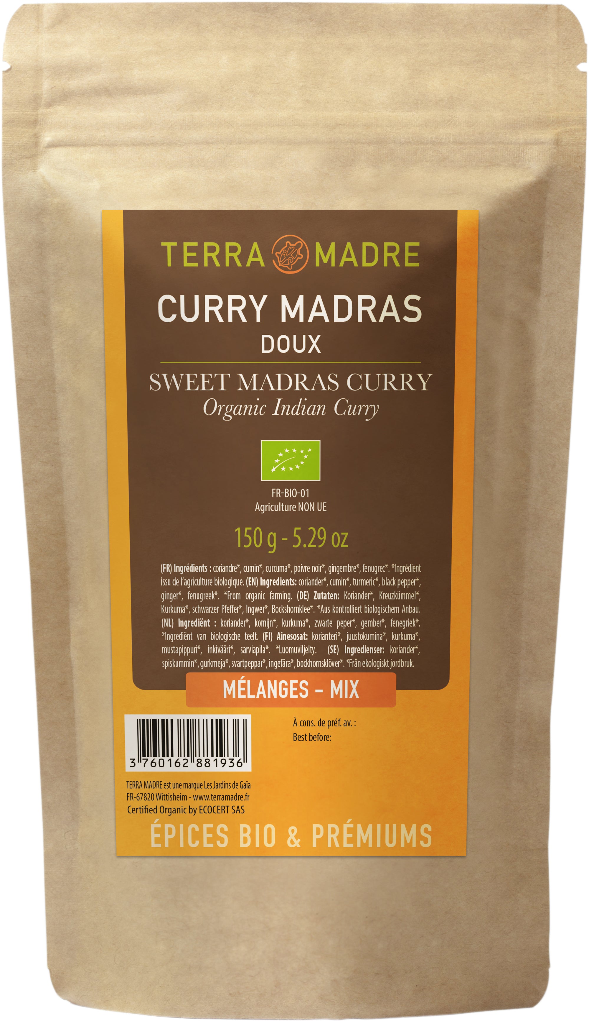 Luomu Madras Curry 150g