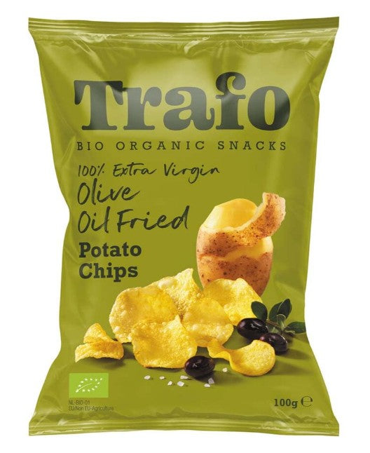 Trafo Oliiviöljyssä paistetut perunalastut (L) 100g