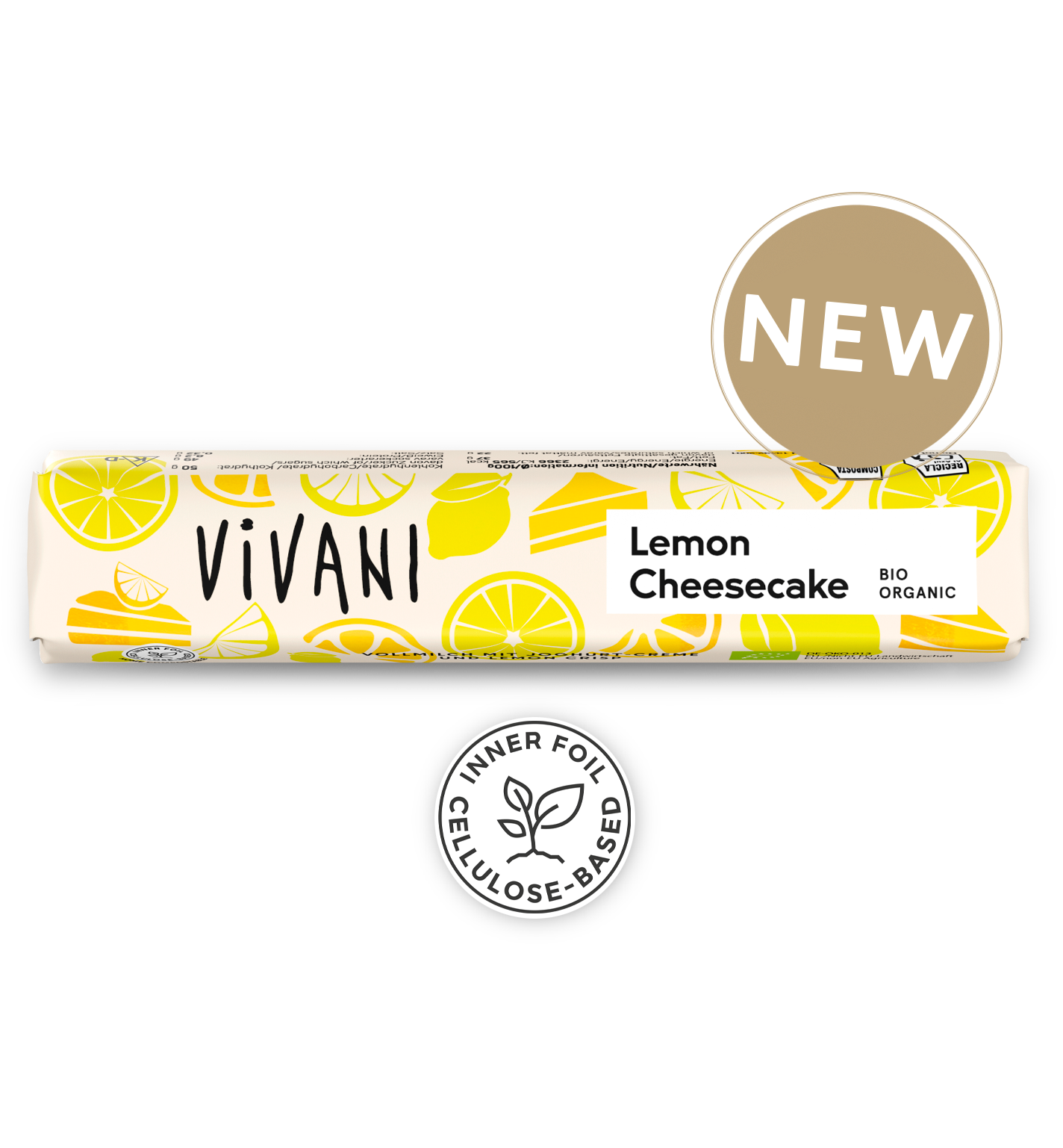 Vivani Suklaapatukka Sitruuna-juustokakku 40g