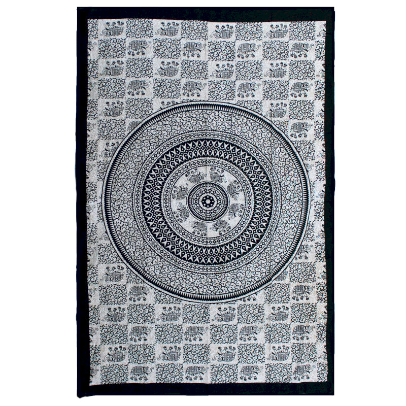Sänkypeitto / seinäkangas - Elephant Mandala